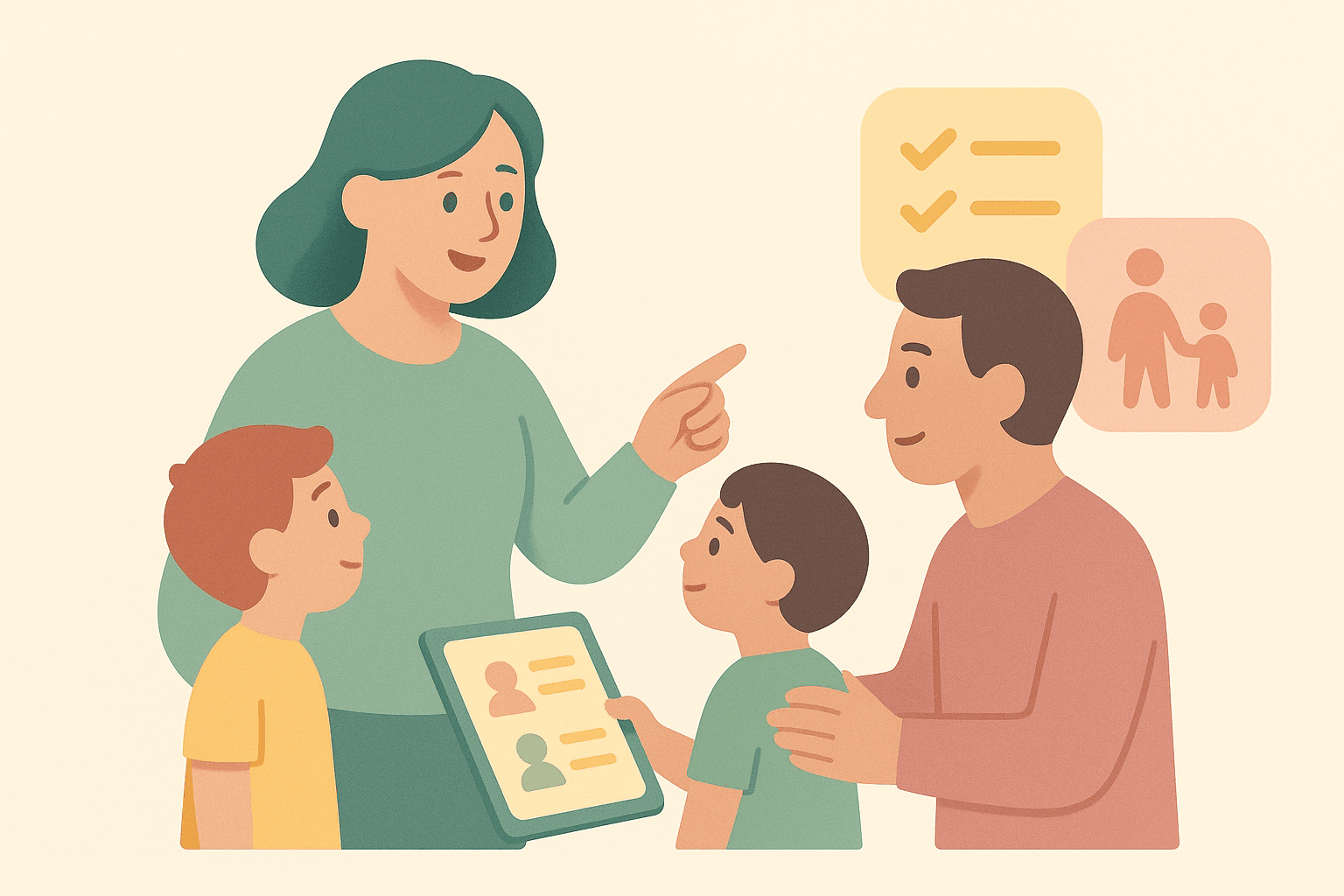 Gestionare copii și părinți